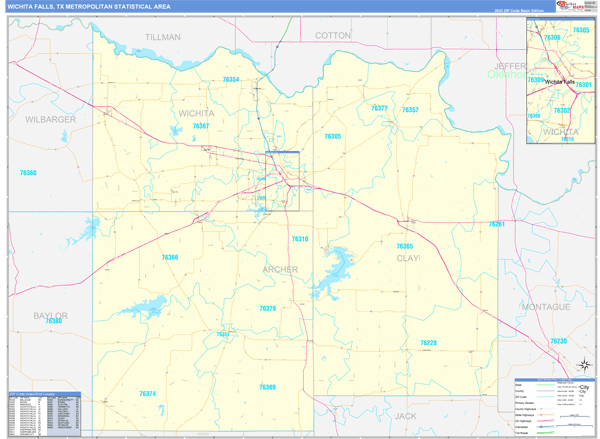 Wichita Falls Metro Area Map Book Basic Style